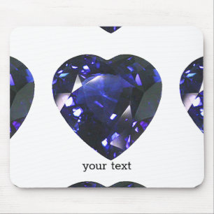Heart Sapphire Blue Mousepad