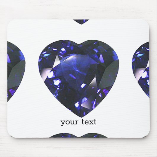Heart Sapphire Blue Mousepad (Vorne)