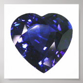 Heart Sapphire Blue Poster (Vorne)