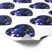 Heart Sapphire Blue Poster (Ecke)