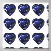 Heart Sapphire Blue Poster (Vorne)