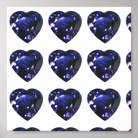 Heart Sapphire Blue Poster (Vorne)