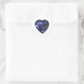 Heart Sapphire Blue Runder Aufkleber (Tasche)