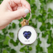 Heart Sapphire Blue Schlüsselanhänger (Hand)