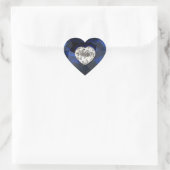 Heart Sapphire Diamond Print Sticker (Tasche)