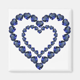 Heart Sapphire Gemstone Magnet