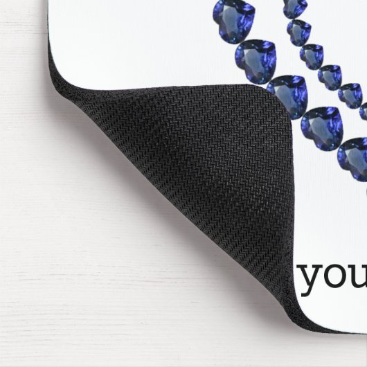 Heart Sapphire Gemstone Mousepad (Ecke)