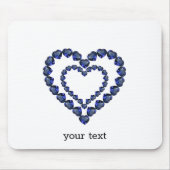 Heart Sapphire Gemstone Mousepad (Vorne)