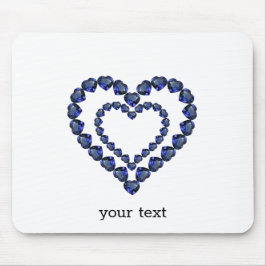 Heart Sapphire Gemstone Mousepad
