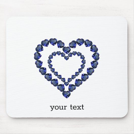 Heart Sapphire Gemstone Mousepad (Vorne)