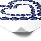 Heart Sapphire Gemstone Poster (Ecke)