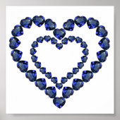 Heart Sapphire Gemstone Poster (Vorne)