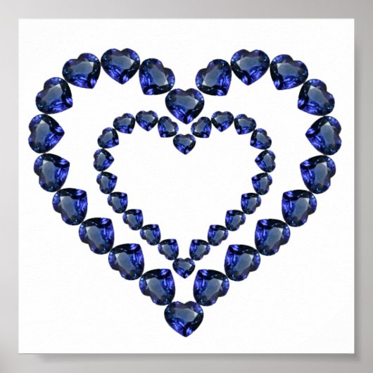 Heart Sapphire Gemstone Poster (Vorne)