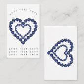 Heart Sapphire Gemstone Visitenkarte (Vorne/Hinten)