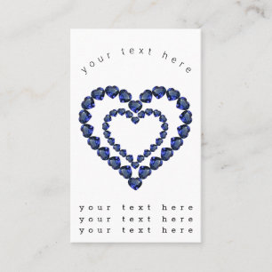 Heart Sapphire Gemstone Visitenkarte
