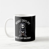 Heart Says T Knees Say Balcony Funny Concert  Kaffeetasse (Links)