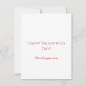 Heart Scandinavian Red White Valentine's Day Mitteilungskarte (Rückseite)