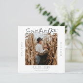 Heart Schriftart Wedding Foto Save The Date (Stehend Vorderseite)