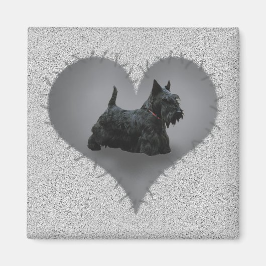 Heart Scottie Magnet (Vorne)