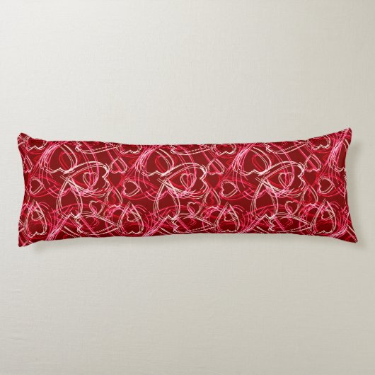 Heart Scribbles Ruby Red Seitenschläferkissen (Rückseite)