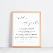Heart Script, bis wir wieder treffen Hochzeit-Zeic Poster