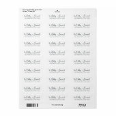 Heart Script Couple Return Address Label (Vorne)