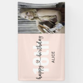 Heart Script Foto Happy Birthday Banner (Vertikal)