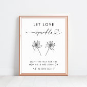 Heart Script Gelassen Liebe Sparkle Wedding Sendof Poster