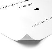 Heart Script Liebe ist Sweet Favor Wedding Sign Poster (Ecke)