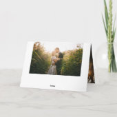 Heart Script Minimalistisch Foto Wedding Dankeskarte (Rückseite)