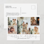 Heart Script Silver Gray Frohe Weihnachten 5 Foto (Vorne/Hinten)