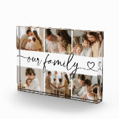 Heart Script Typography Elegant Our Family Fotoblock (Rechts)