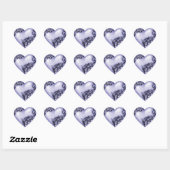 Heart Scroll Lavendel w Black Herz-Aufkleber (Blatt)