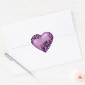Heart Scroll Phlox w Black Herz-Aufkleber (Umschlag)
