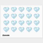 Heart Scroll Sky Blue Herz-Aufkleber (Blatt)