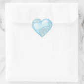 Heart Scroll Sky Blue Herz-Aufkleber (Tasche)