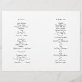 Heart Seashell Beach Hochzeitsprogramm (Rückseite)