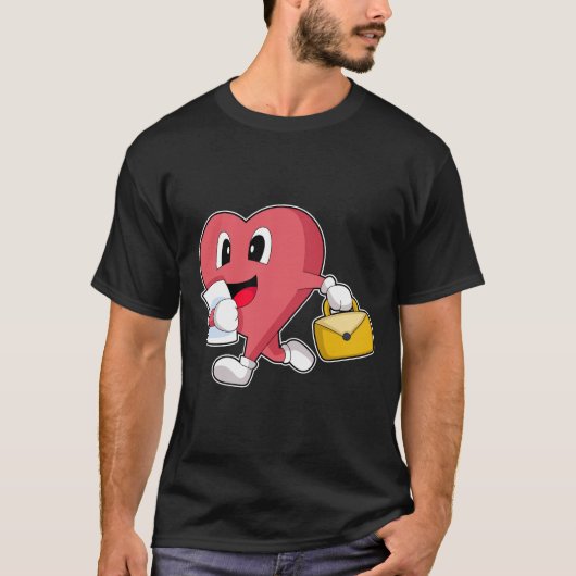 Heart Secretary Briefcase T-Shirt (Vorderseite)