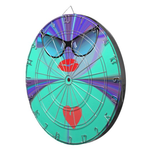 Heart Selfie Dartscheibe (Vorderseite rechts)