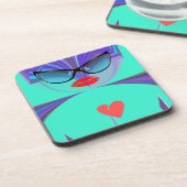 Heart Selfie Untersetzer (Linke Seite)