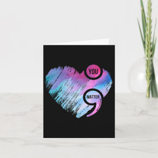 Heart Semicolon Project Suicide Prevention Awarene Karte