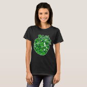 Heart Shamrock Cardiac Nurse St Patricks Day Irish T-Shirt (Vorne ganz)