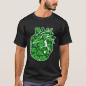 Heart Shamrock Cardiac Nurse St Patricks Day Irish T-Shirt (Vorderseite)