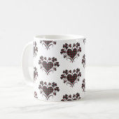 Heart Shamrock Plaid Black Classic Clover Kaffeetasse (Vorderseite Links)