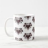 Heart Shamrock Plaid Black Classic Clover Kaffeetasse (Links)