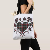 Heart Shamrock Plaid Black Classic Clover Tasche (Von Nahem)