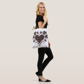 Heart Shamrock Plaid Black Classic Clover Tasche (Am Model)