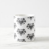 Heart Shamrock Plaid Gray Tartan Clover Kaffeetasse (Mittel)