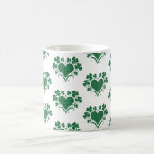 Heart Shamrock Plaid Green Classic Clover Kaffeetasse (Mittel)