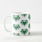 Heart Shamrock Plaid Green Classic Clover Kaffeetasse (Links)